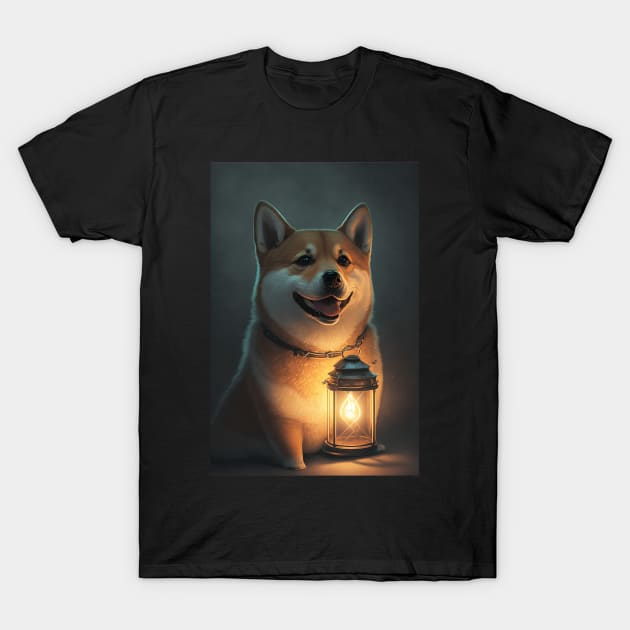 Happy Shiba Inu Dog T-Shirt by KoolArtDistrict